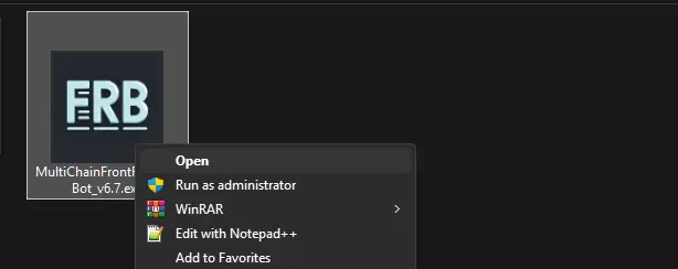 Run MultiChainFrontAgent.exe from the copied local folder