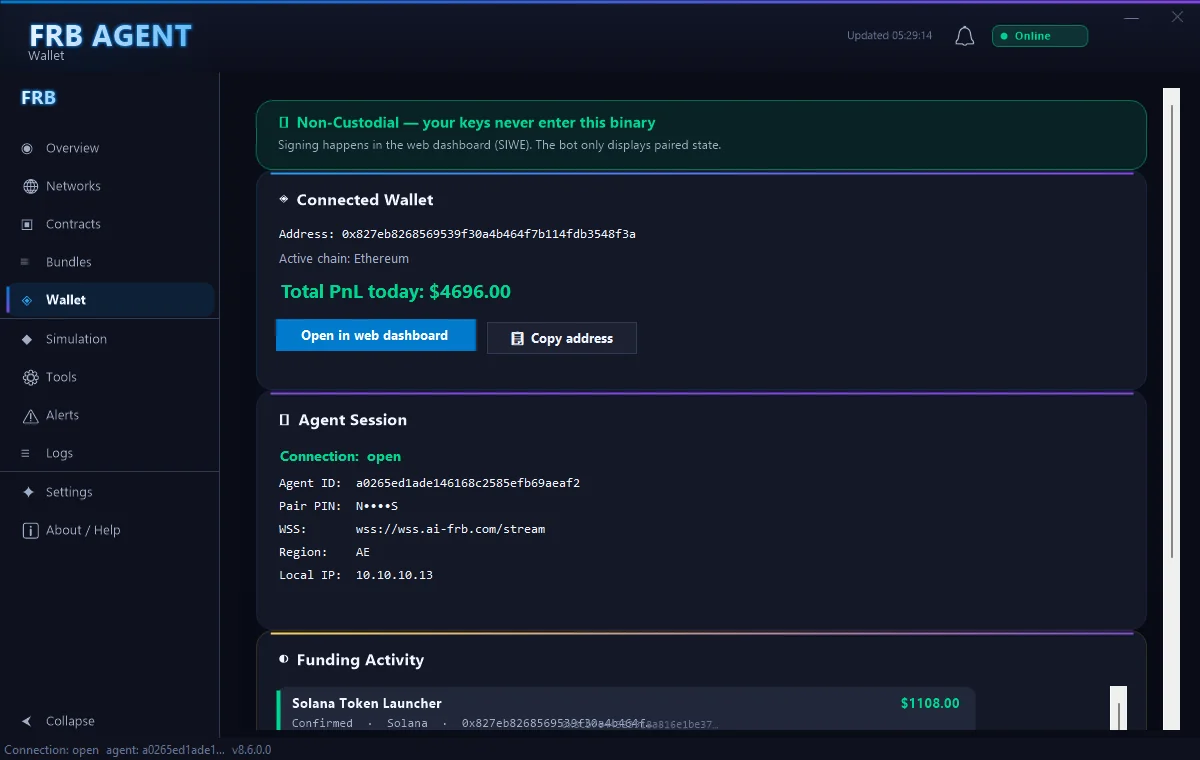 FRB Agent — Wallet workspace