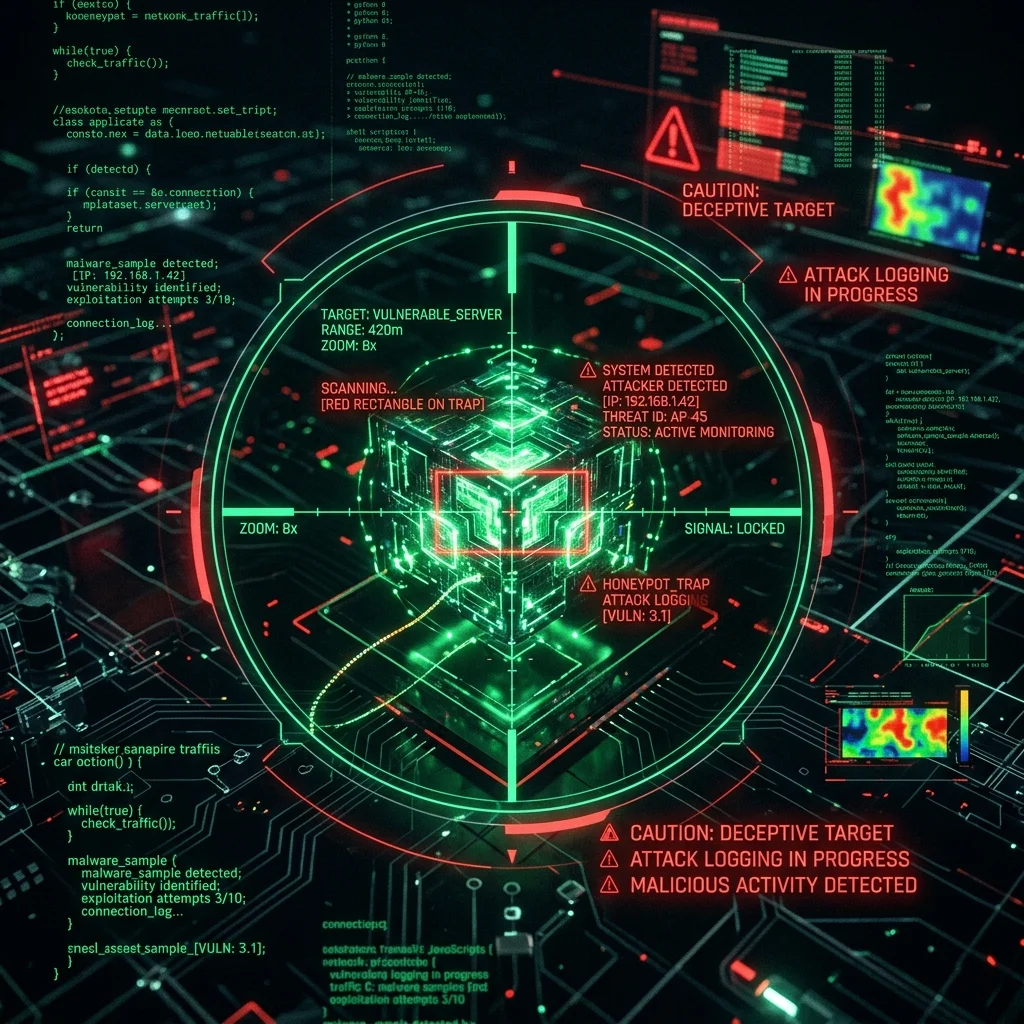 Sniper scope overlay on a token contract showing honeypot detection signals