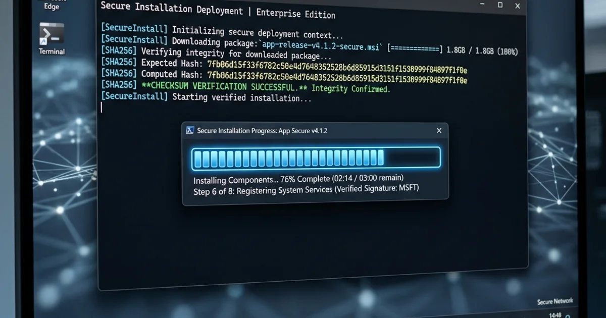 Windows Setup: Verify SHA-256 & Start with Simulation